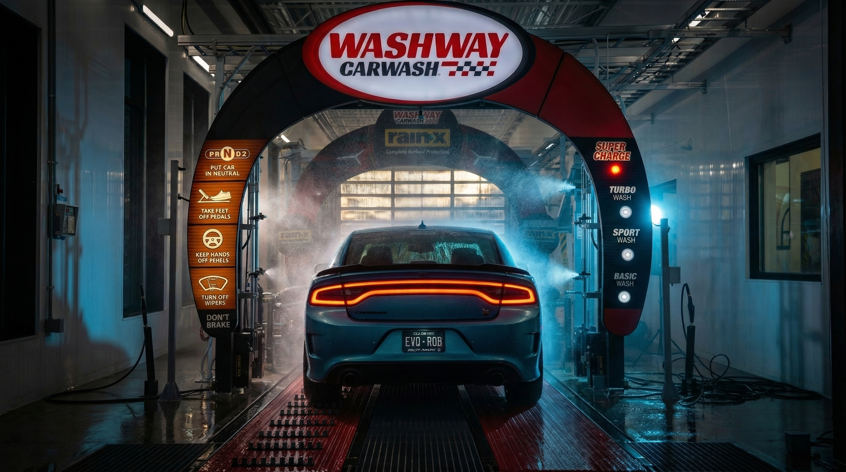 Washway Car Wash tunnel